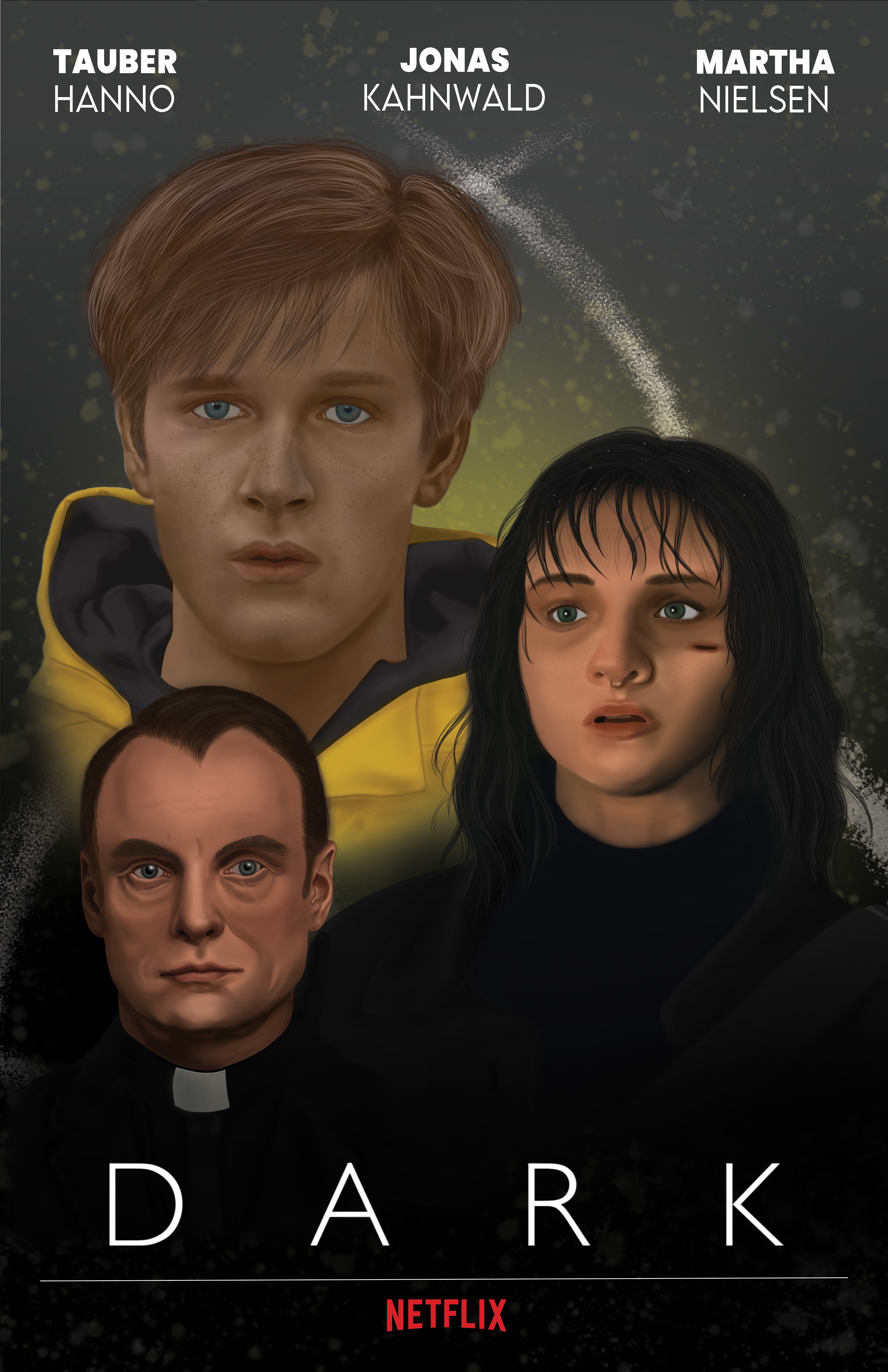 Poster ilustrado sobre serie Dark