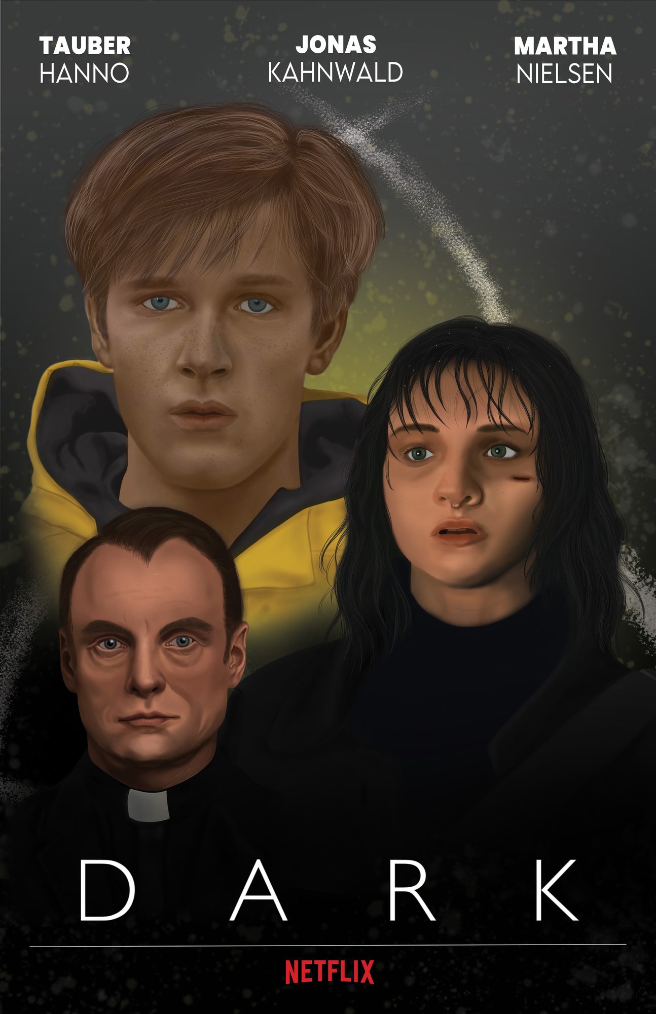 Poster ilustrado sobre serie Dark